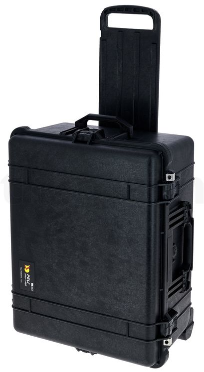 Valise trolley rigide PELI™ case, intérieur 55.3x42.4x27.0 cm, avec mousses intérieures amovibles - noire