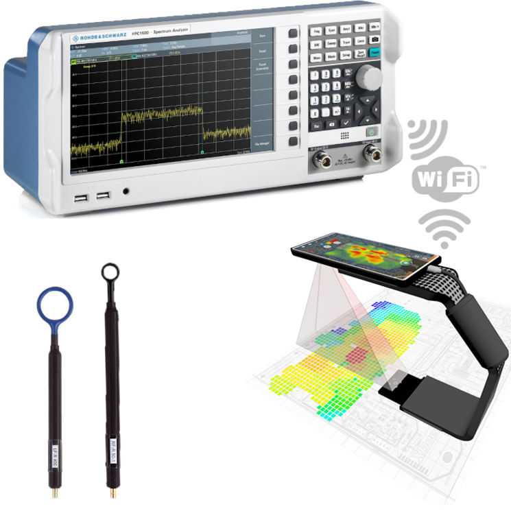 Kit de cartographie et de mesure des champs électromagnétiques en 2D et 3D - version pour les fréquences jusqu´à 3GHz