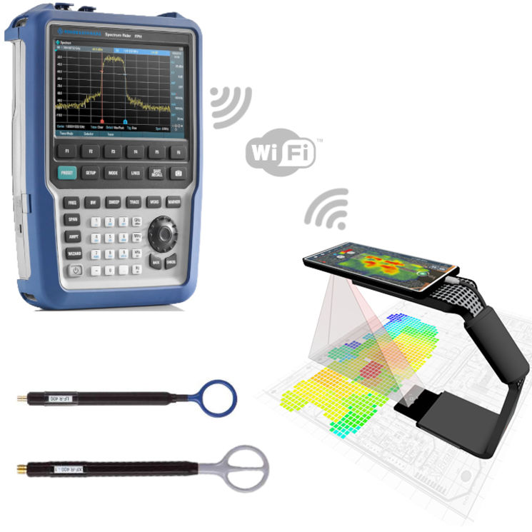 Kit de cartographie et de mesure des champs électromagnétiques en 2D et 3D - version pour les fréquences jusqu´à 8GHz