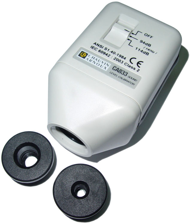 Calibrateur acoustique Classe 2 - 94 et 114dB, 1kHz - Pour Sonomètres/dosimètres avec micro 1/2, 1/4 ou 1 pouce