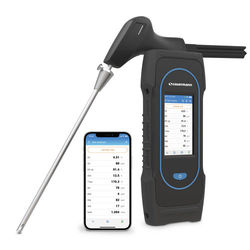Analyseur de combustion - dilution CO, tirage, 2009-649, rendement... - Bluetooth & USB - Ecran tactile - 4 à 5 cellules interchangeables au choix en option