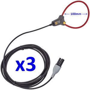 3 pinces de courant AC Mini-AmpFLEX - 100mA à 10kA, enserrrage 100mm, longueur 350mm - Pour CA83xx et PEL10x
