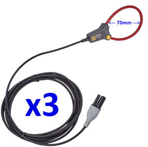 3 pinces de courant AC Mini-AmpFLEX - 100mA à 10kA, enserrrage 70mm, longueur 250mm - Pour CA83xx et PEL10x