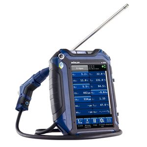 Analyseur de combustion - tirage, 2009-649, rendement.... - WLAN & USB & Bluetooth - Ecran tactile - 2 à 3 cellules interchangeables au choix en option