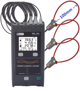 Enregistreur de puissance et d'énergie, 3 phases, avec afficheur - USB, Bluetooth, 3G, WiFI, LAN AVEC 3 PINCES DE COURANT MA194-350