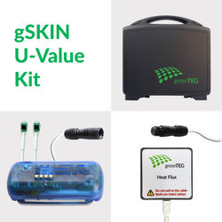 Kit de mesure/enregistrement du coefficient U - Inclut un enregistreur avec 2 sondes de température et 1 capteur de flux thermique