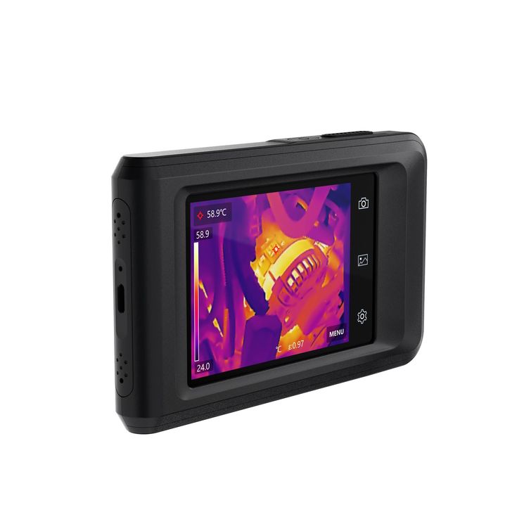 Caméra thermique de poche, compacte & connectée - 256x192, 0.04°C, 50°x37.2°, 3,43 mrad - -20 à +400°C, +-2°C/2% - écran tactile 3.5", Fusion - WiFi, Bluetooth