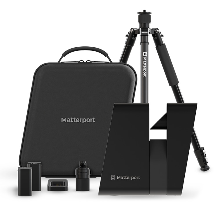 KIT - Scanner/Caméra 3D LiDAR pour la capture de la réalité - visites virtuelles avec mesures... - Inclu valise, sac à dos, trépied, 2 batteries,...