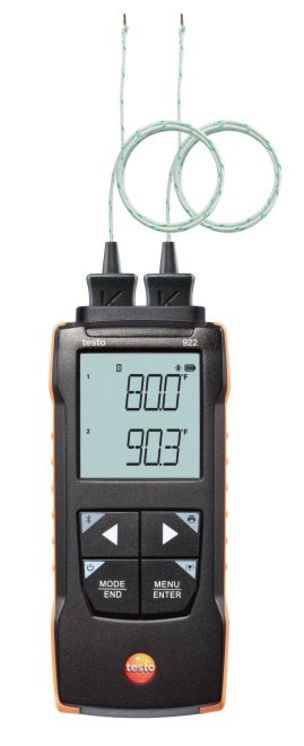 Thermomètre 2 voie pour TC Type K - -50 à +1000°C - 0.1/1°C - Bluetooth, iOS, Android