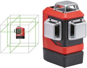 Laser multilignes 3x360° - Vert - 25m - triple alimentation - en mallette