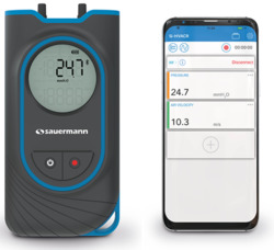 Micro-Manomètre Portable Différentiel - +-150hPa (15000Pa), 1.5%+20Pa - Ecran 1 ligne - bluetooth - app smartphone