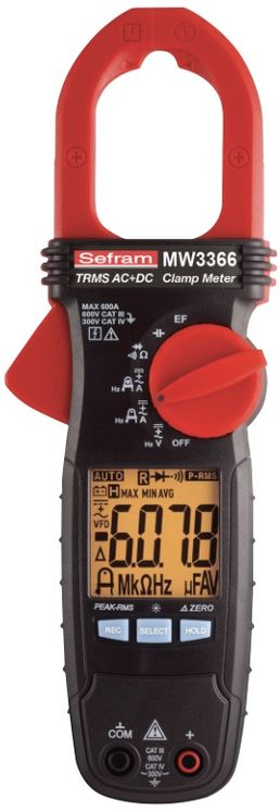 Pince multimètre TRMS AC/DC -  600A AC/DC - 600V AC/DC