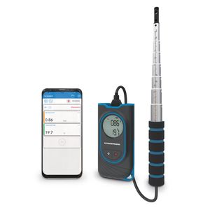 Thermo-anémomètre à fil chaud avec sonde télescopique