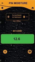 Humidimètre avec et sans contact matériaux de construction, 7.9-99%HR, LEDs couleur - Bluetooth, app Android/iOS