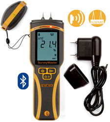 Humidimètre avec et sans contact matériaux de construction, 7.9-99%HR, LEDs couleur - Bluetooth, app Android/iOS