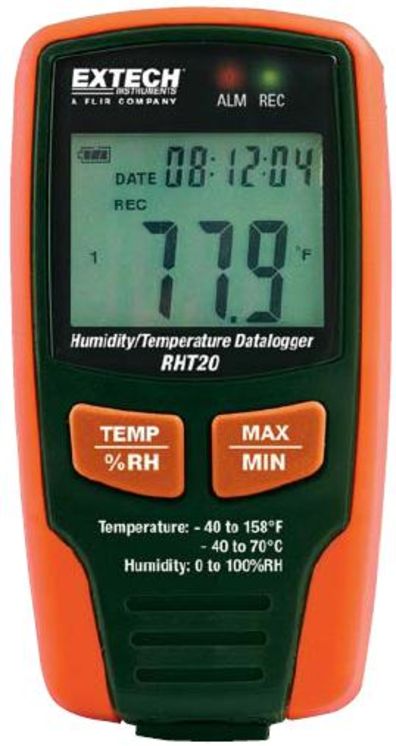 Enregistreur température & humidité, -40 à +70°C, 0 à 100%HR