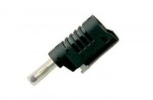 Fiche mâle de sécurité diam.4mm à fourreau rétractable avec reprise arrière non sécurisée - raccord rapide pour fil dénudé - Couleur au choix