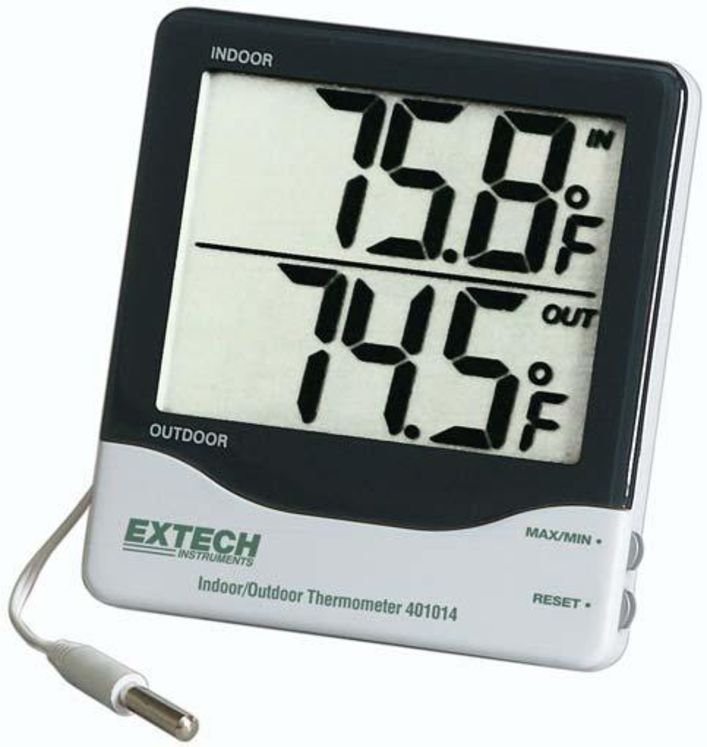 Thermomètre intérieur et extérieur, grand affichage, -50 à +70°C