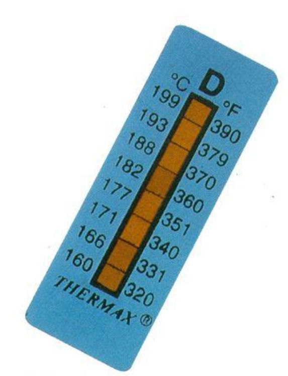 Jeu de 10 rubans thermomètre irréversible 10 températures