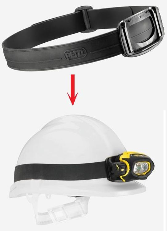 Bandeau caoutchoux pour fixation sur casque pour lampes frontales série Pixa