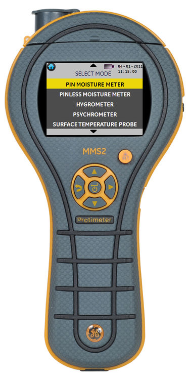 Humidimètre matériaux, 8-99%HR, hygrométrie, température ambiante et de surface, point de rosée