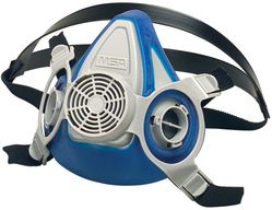 Demi-masque à filtration, contact visage en caoutchouc-plastique, EN140 - double-filtre - support de fixation à baïonnette