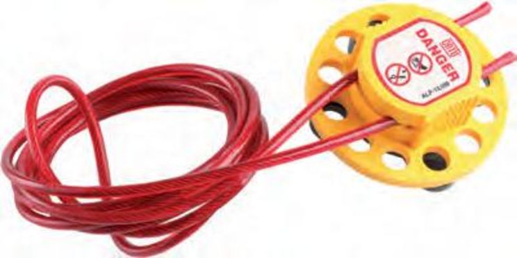 Condamnateur multiple universel, câble de 2m, étiquette "DANGER", pour 12 cadenas max.
