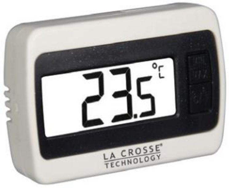 Mini thermo-hygromètre d´intérieur à fixer/poser, enregistrement min/max