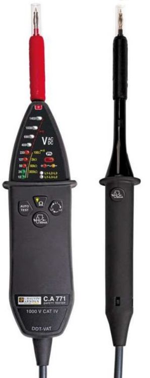 Testeur de tension DDT / VAT CAT IV 1000V, LEDs - EN61243-3, IP2X, NFC18-510