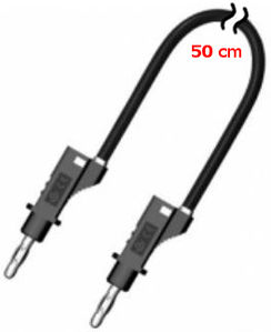 Cordon de mesure M-M à reprise arrière diam.4mm, 0.5m, 0.75mm2 - Couleur au choix