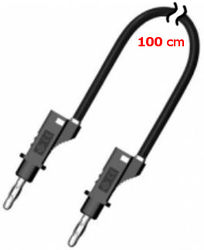 Cordon de mesure M-M à reprise arrière diam.4mm, 1m, 0.75mm2 - Couleur au choix