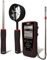 Thermo-anémomètre multi-sondes - Pour sondes de vitesse d´air fil chaud ou hélice, tachymétrie, hygrométrie....