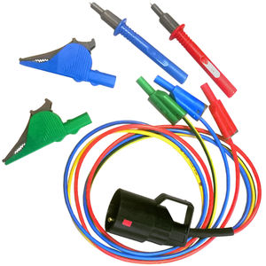Kit cordon modulable pour tableau B.T., 2 pinces croco./2 pointes de touche
