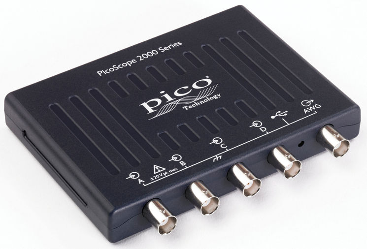 Oscilloscope USB de poche 4 voies, 100MHz, 1GEch/s, 128Mpts & géné arbitraire - avec sondes