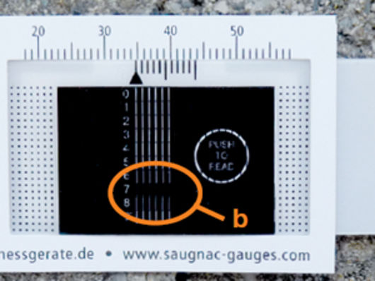1 fissuromètre Jauge Saugnac G1 (résistant aux intempéries)