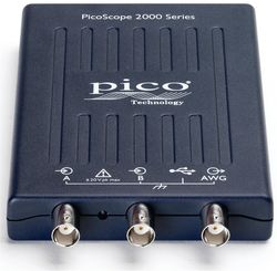 Oscilloscope USB de poche 2 voies, 10MHz, 100MEch/s, 8kpts & géné arbitraire100kHz - avec sondes