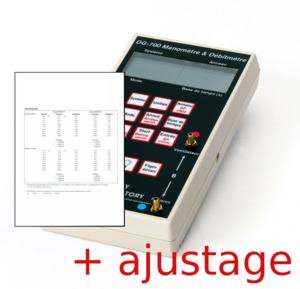 Certificat d´étalonnage & ajustage pour DG700, conforme FD P50-784, ports A/R inclus