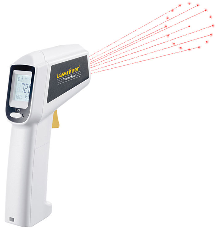 Thermomètre infrarouge à visée laser rond, 12:1, -38 à +365°C