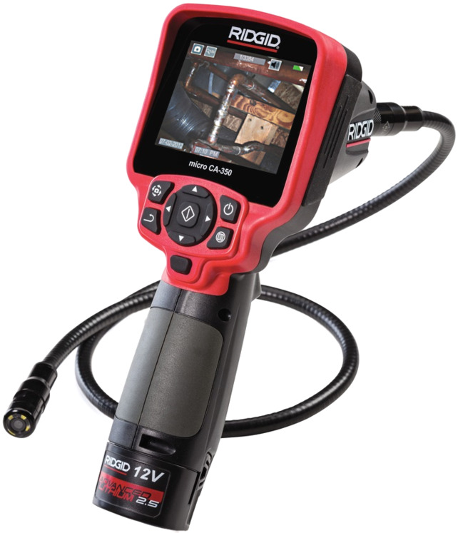 Caméra d'inspection portative, rotation image 360°, enregistrements., batterie 12V - Avec Bluetooth & Wi-Fi