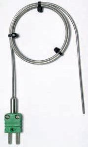 Sonde de température déformable en inox, thermocouple K, 1m, -50/+1000°C