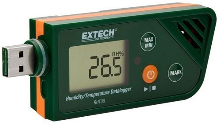 Enregistreur d'humidité/température, 0.1 à 99.9 %HR, -30 à +70°C