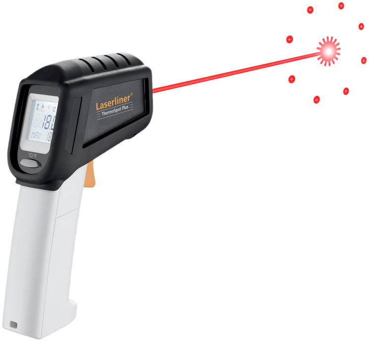 Thermomètre IR à visée laser rond, 12:1, -38 à +600°C