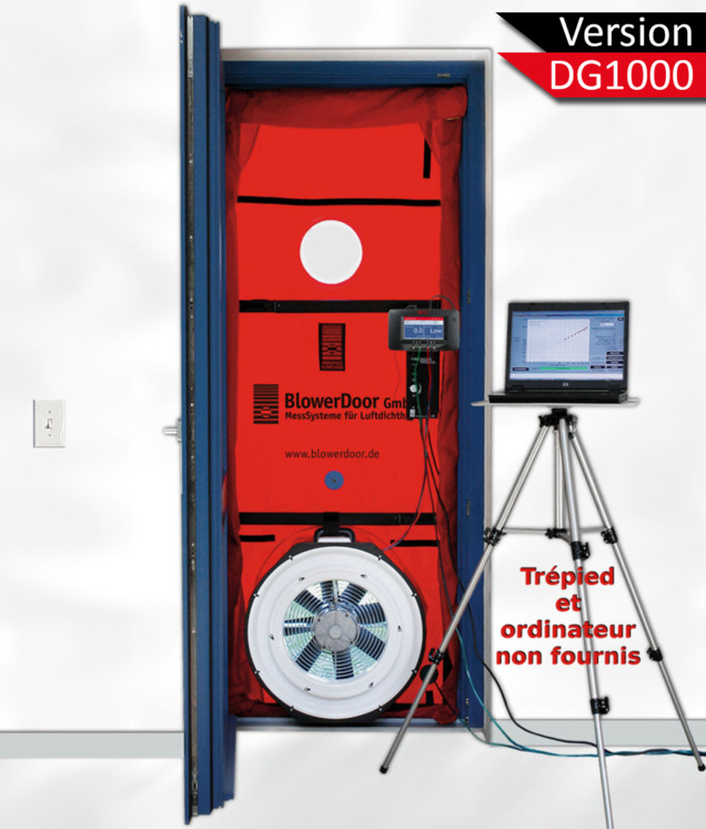 Porte souflante BlowerDoor - Avec manomètre DG1000 - Etalonnage COFRAC (ou équ. EUR)