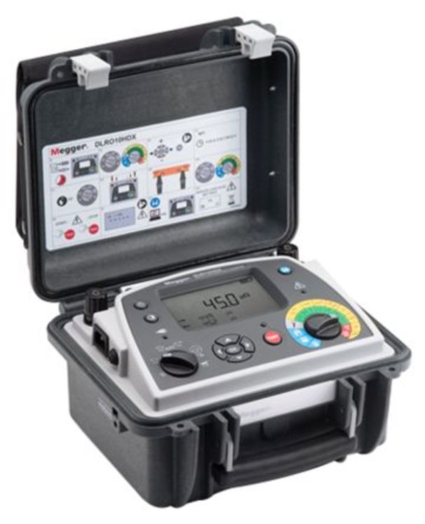 Micro Ohmmètre numérique 10A, DLRO10HDX-KC1TL3C-LG1-P2 Batterie & Secteur, Sortie Hi/Lo, Mémoire, USB