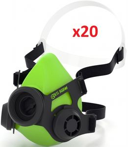 Demi-masque Silicone SGE46 EN 140:1998 - Lot de 20