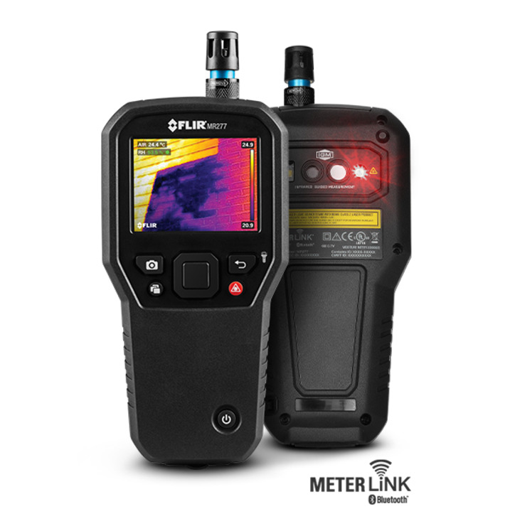 Thermo-hygromètre, humidimètre et caméra thermique - 0-50/100°C - 0/7-100% HR - 160x120, 55x43°, 70mK - IGM, MSX, Bluetooth MeterLink - 8Go