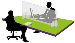 Vitre de Protection Meeting - Table ou bureau