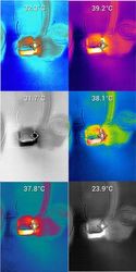Thermomètre à image thermique, visée laser rond, -25 à +300°C, +-1.5%, 24:1, 80x60, 51°Vx66°H, MSX